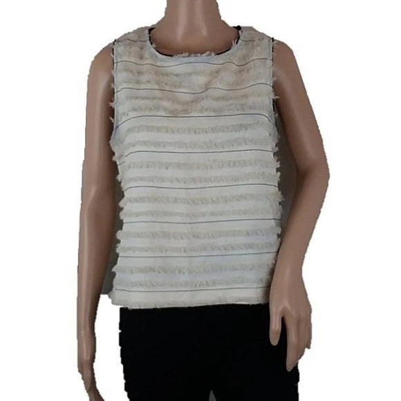 Zara Basic Collection Cream Frill Blouse - Picture 1 of 5
